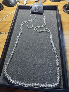 Fashion Bug Sparkling Clear Crystal Necklace